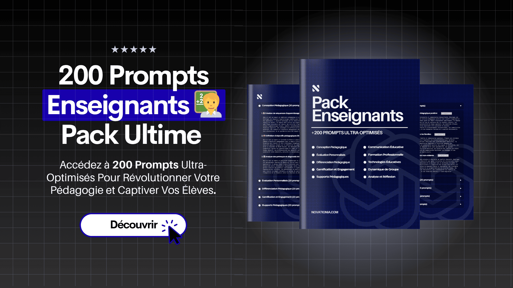 22 Prompts Chat GPT pour les Enseignants - Novation IA